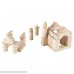 Hey!Play! HEYP0 80-Z0017061007 Wooden Blocks-65 Pc. Classic Building Set with Storage Bag-Stacking Sorting & Shape Recognition Stem Learning Toy for Preschoolers B07HYVHK4J
